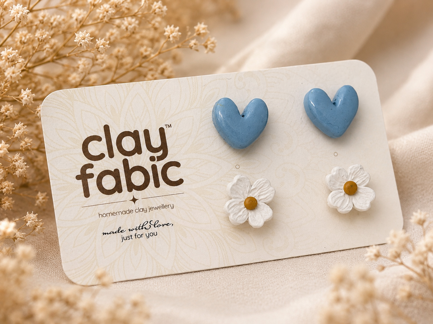 Heart & Bloom Stud Set