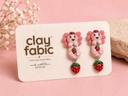 Berry Bliss Axolotl Drop Earrings