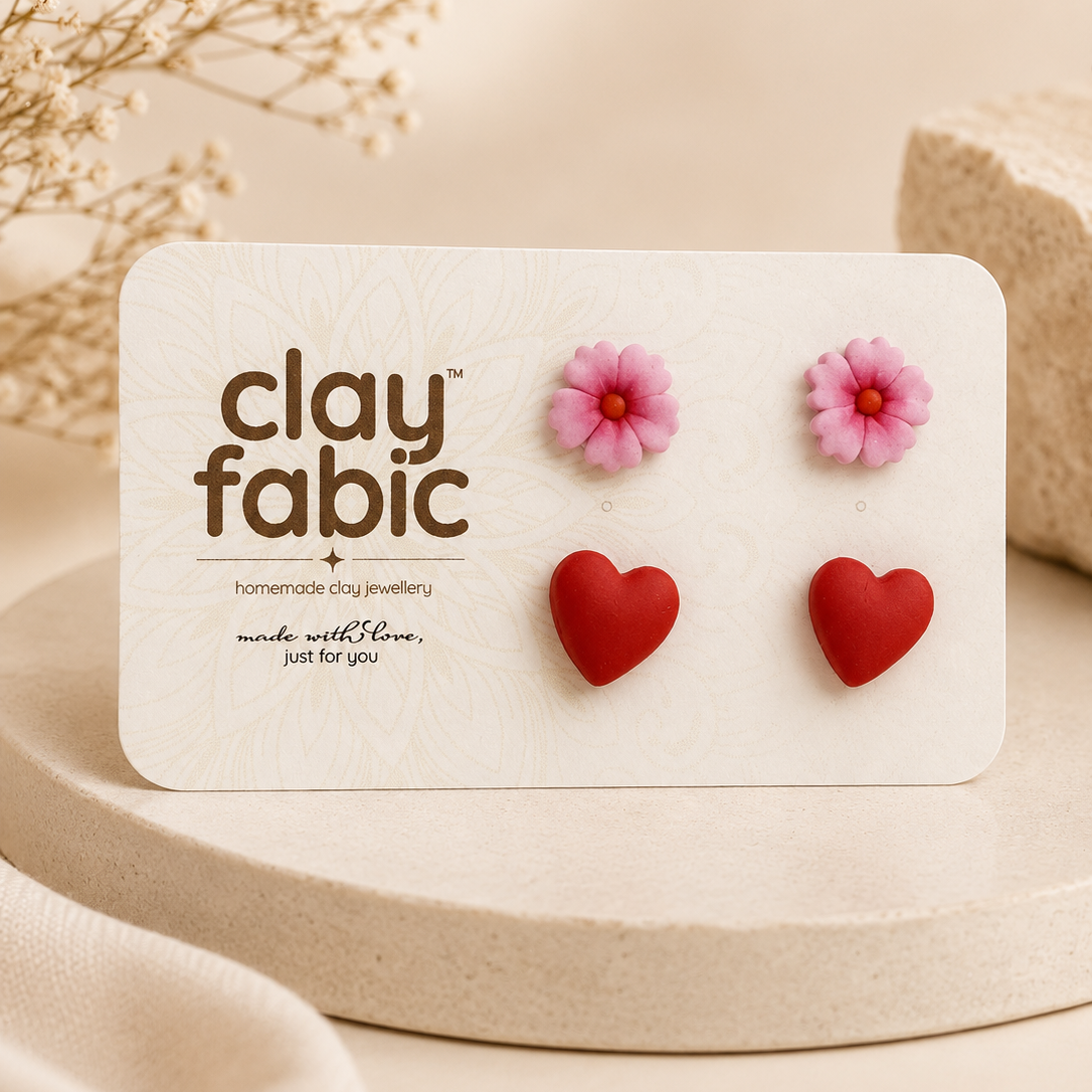 Blossom Heart Stud Earrings