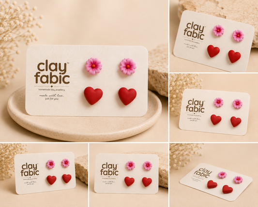 Blossom Heart Stud Earrings