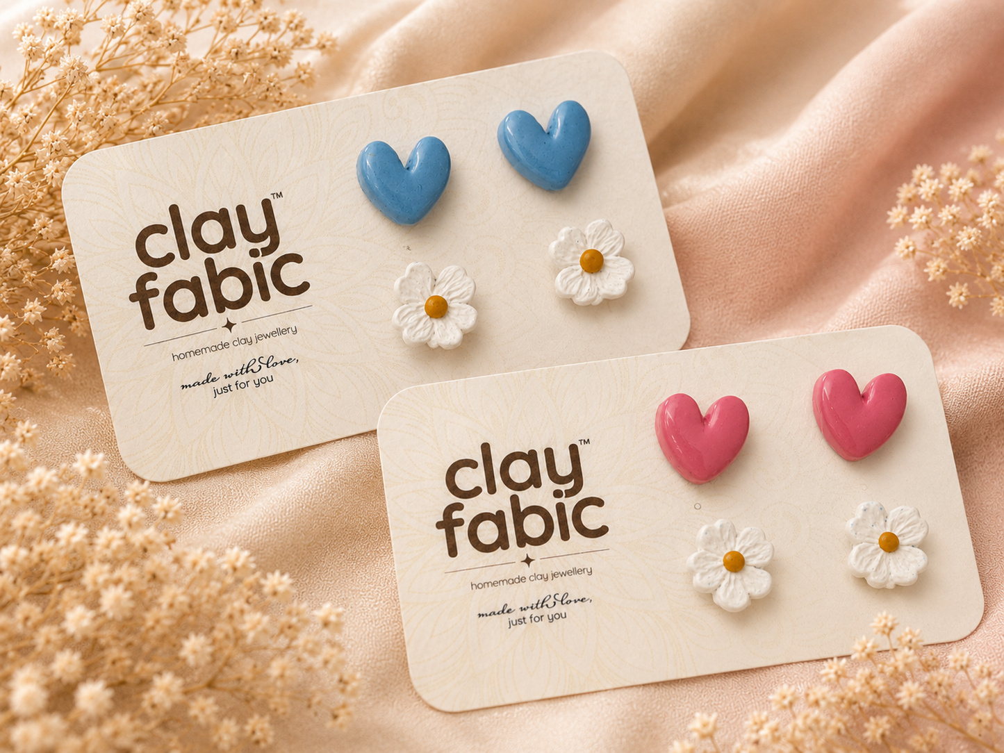 Heart & Bloom Stud Set