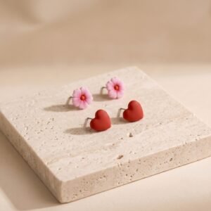 Blossom Heart Stud Earrings