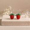 Raspberry Hoop Earrings